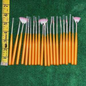 3 Set 7pcs Wooden Nail Art Acrylic UV Gel Tips Extension Builder Brush Pen